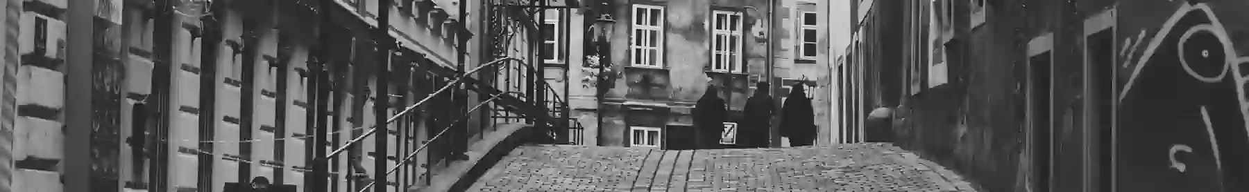 friends walking on a quiet road