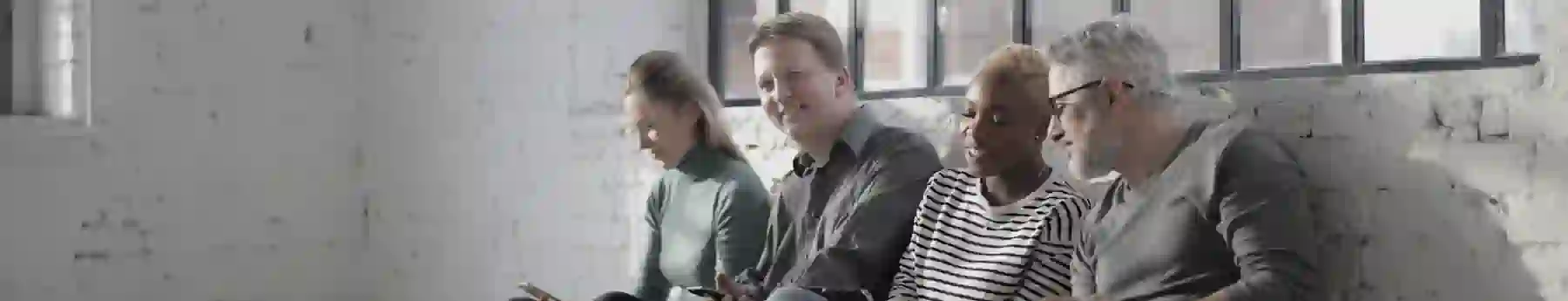 people chatting in a room